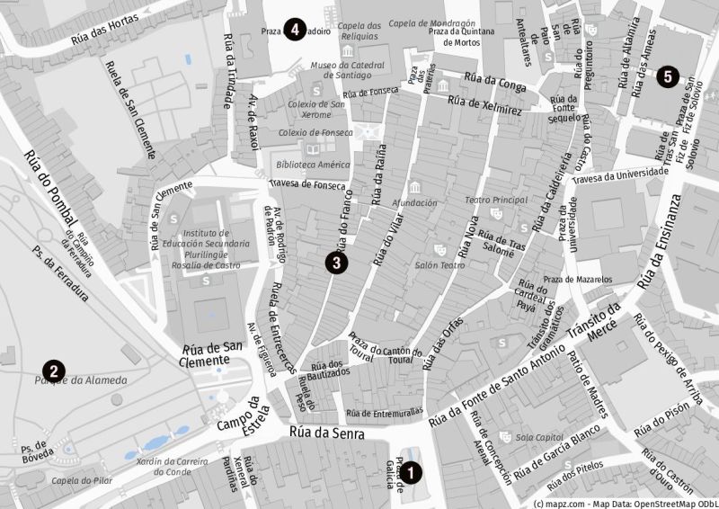 Altstadt von Santiago de Compostela