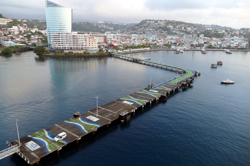 Anlegen am Pointe Simon Terminal