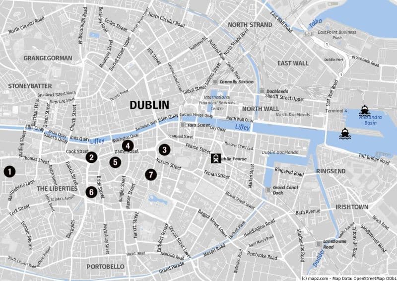 Beliebte Sehenswürdigkeiten in Dublin auf eigene Faust erkunden