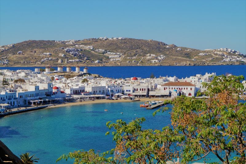 Blick auf Mykonos-Stadt