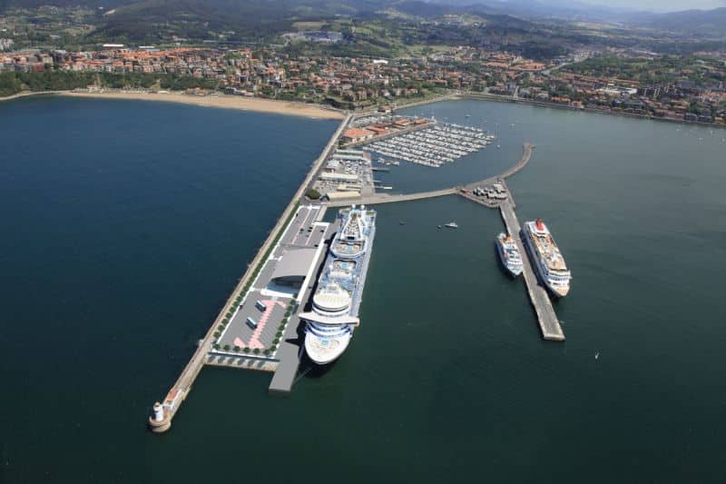Blick auf das Getxo Cruise Terminal