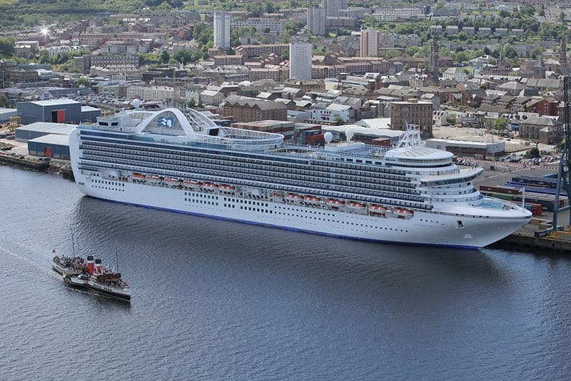 Blick auf den Hafen von Greenock
