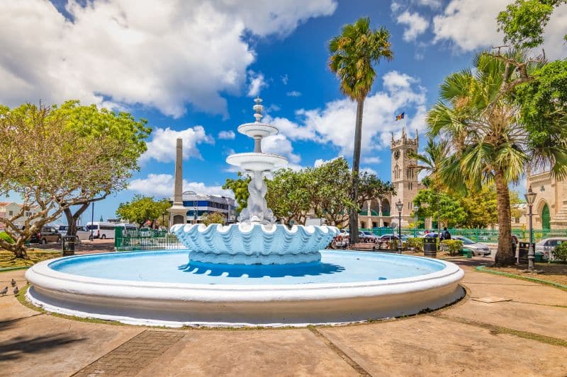 Brunnen am National Heroes Square in Bridgetown, Barbados
