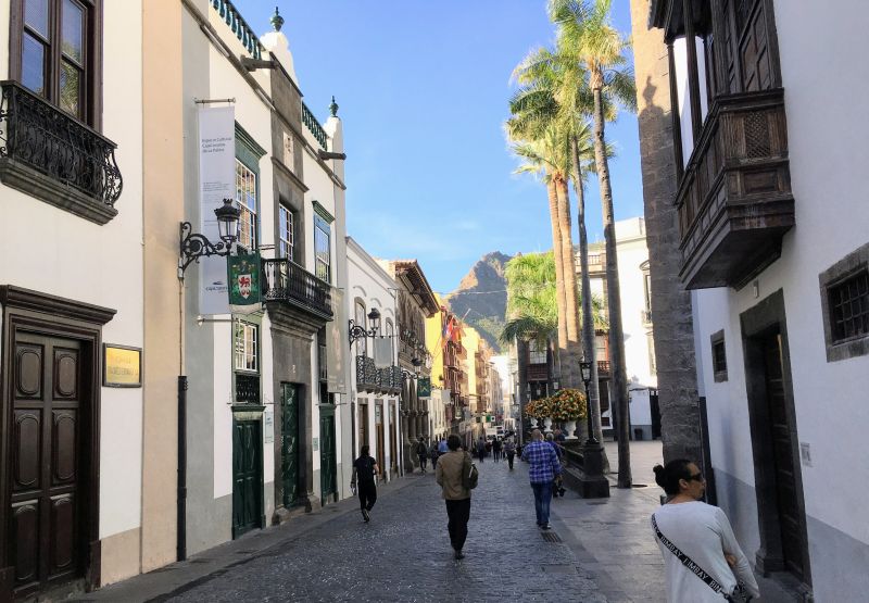 Die Fußgängerzone Calle O'Daly in Santa La Palma