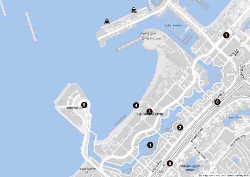 Das Stadtviertel Dubai Marina