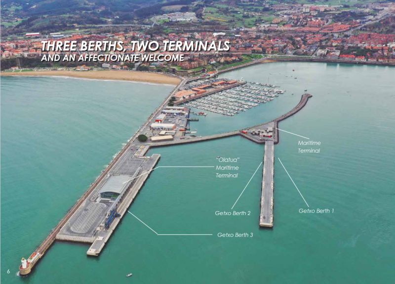 Die Liegeplätze und Terminals des Getxo Cruise Terminals