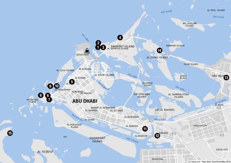 Die Highlights von Abu Dhabi auf eigene Faust