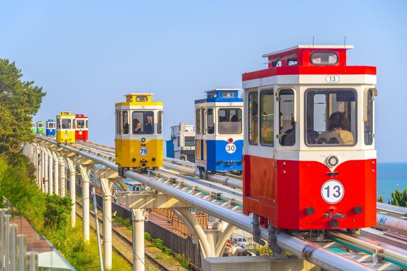 Die Sky Capsule im Haeundae Blueline Park