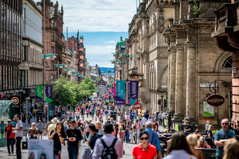 Die lebhafte Buchanan Street