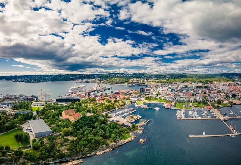 Dronenflug über Kristiansand
