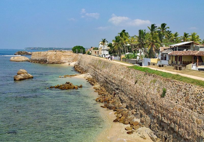 Das historische, von einer dicken Festungsmauer umgebene Galle Fort