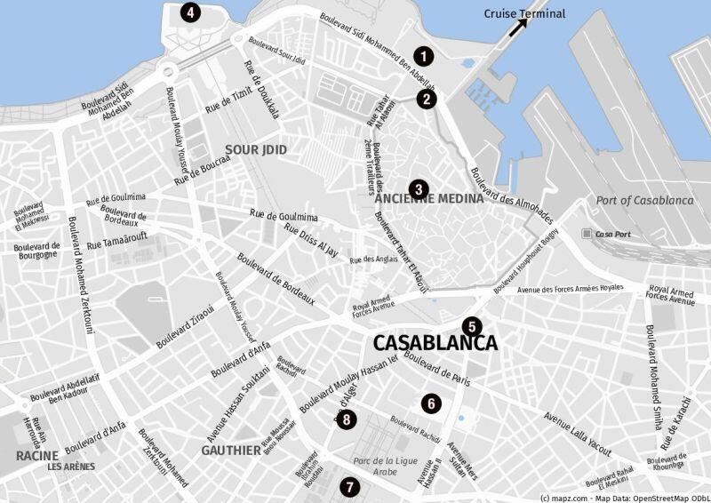 Highlights im Zentrum von Casablanca
