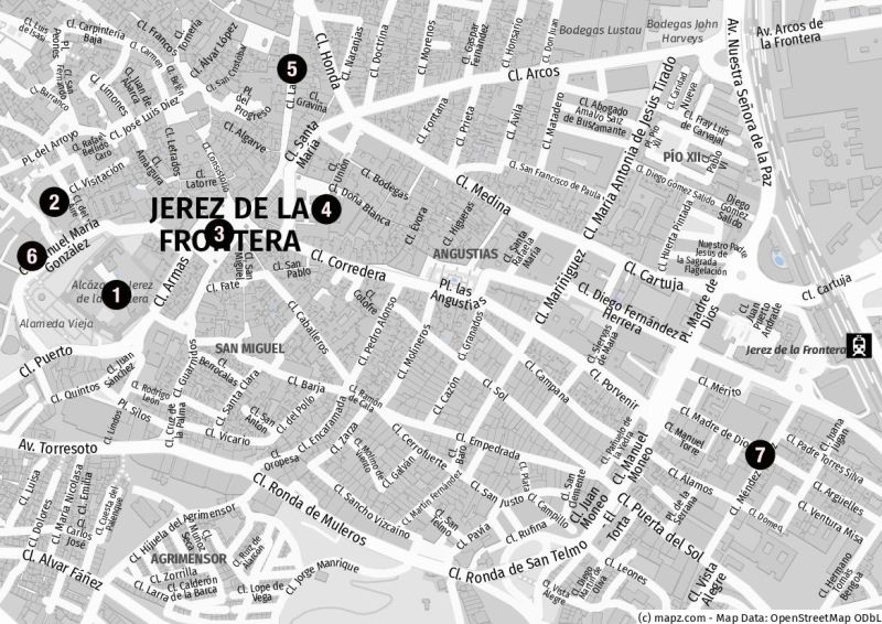 Highlights im Zentrum von Jerez de la Frontera