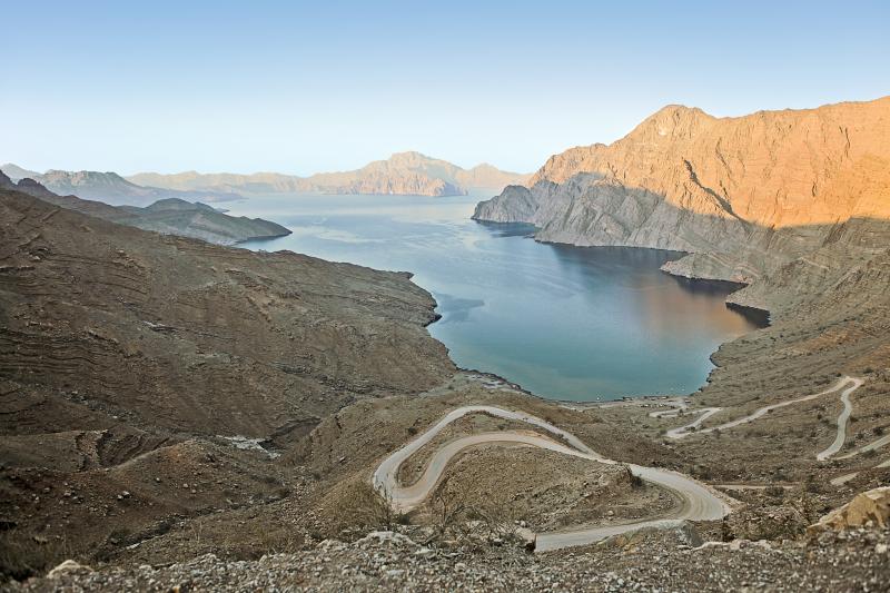 Blick auf die Lagune Khor Najd bei Khasab