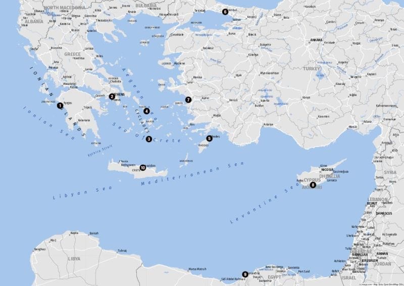 Landausflüge im Mittelmeer (Ost)