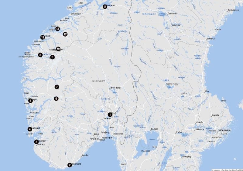 Landausflüge in Norwegen