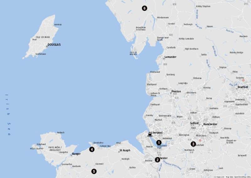 Landausflugsziele im Umland von Liverpool