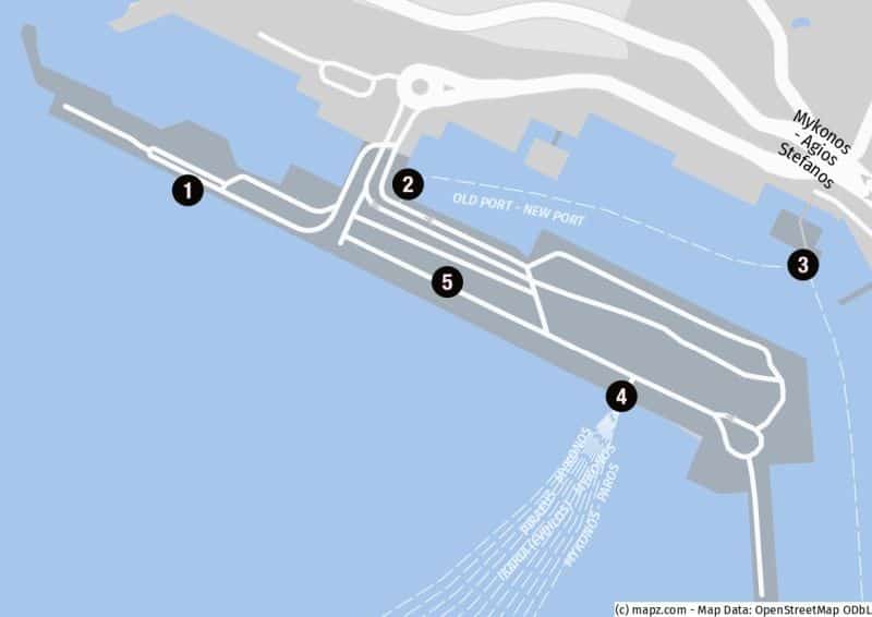 Mykonos Cruise Terminal im New Port in Tourlos