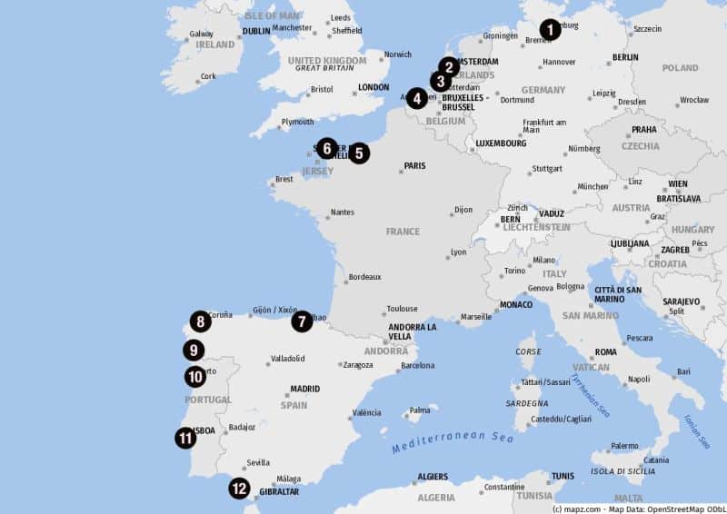 Rund um Westeuropa