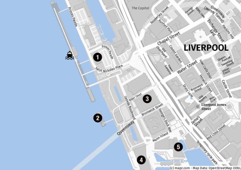 Rund um das Liverpool Cruise Terminal