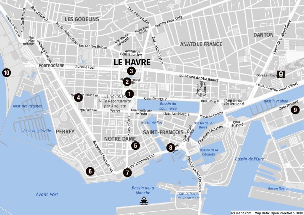 Sehenswürdigkeiten für Landausflüge in Le Havre auf eigene Faust
