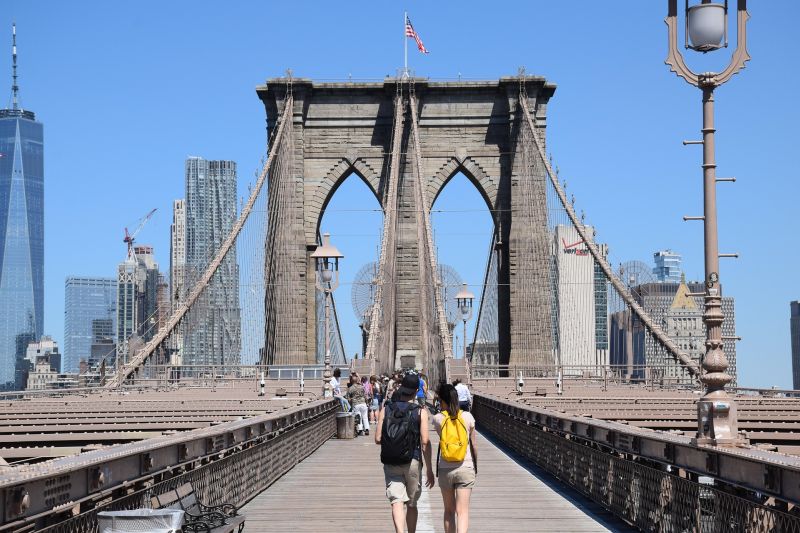 Spaziergang über die Brooklyn Bridge