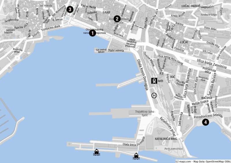 Hafen und Altstadt von Split