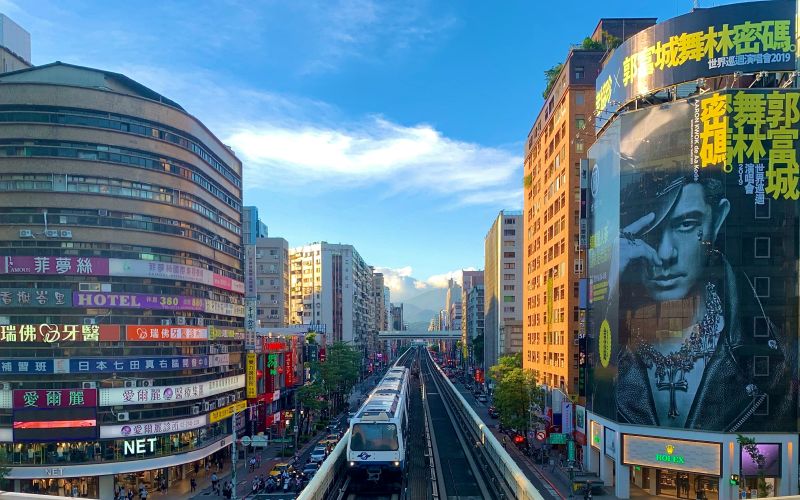 Eine Metro in Taipeh