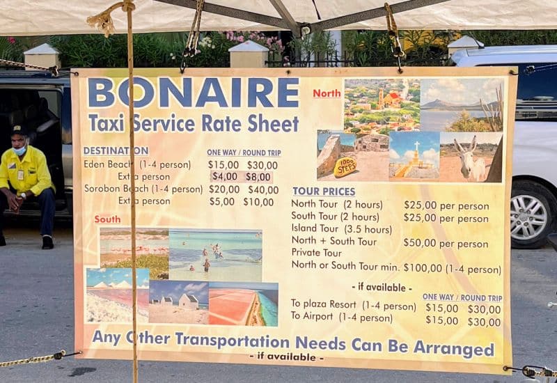 Taxipreise in Bonaire